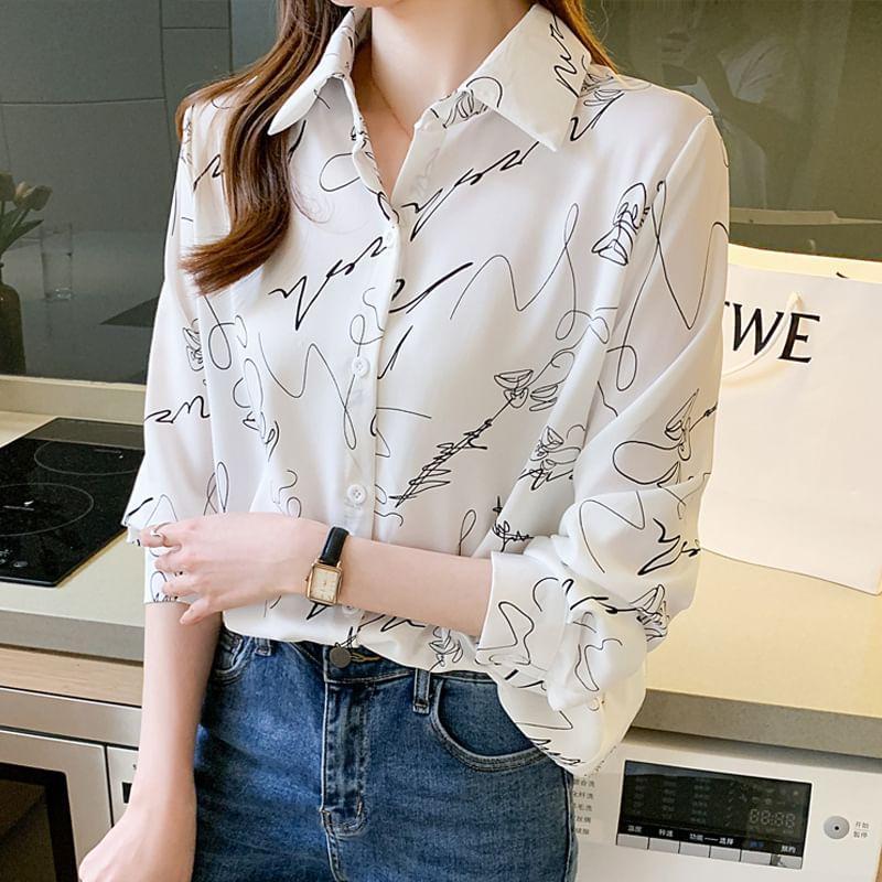 Long-Sleeve Patterned Shirt product image