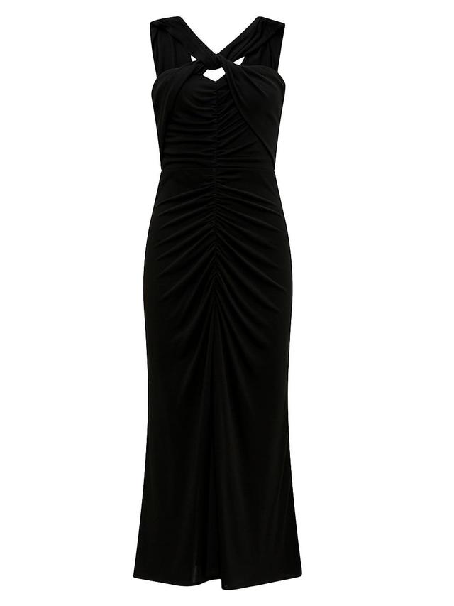 Womens Neely Ruched Sleeveless Midi-Dress Product Image