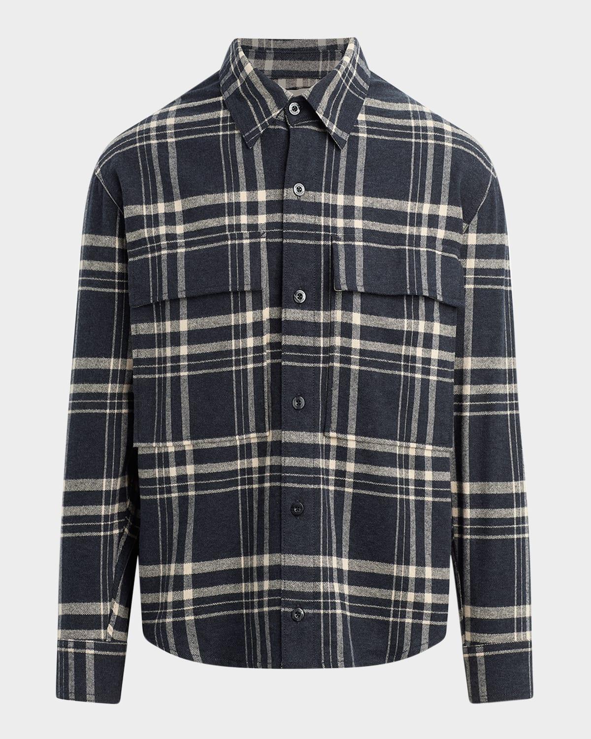 Men's Plaid Button-Down Shirt Product Image