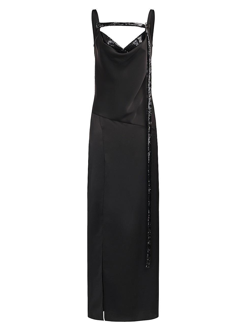 Nomi Sequined Satin Column Gown Product Image