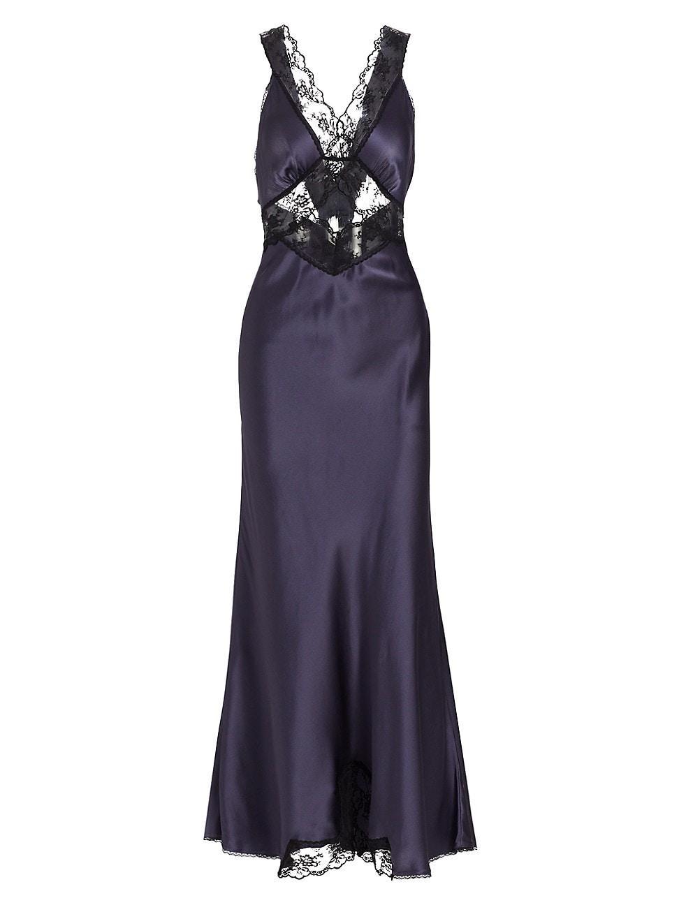 Womens Willa Silk Cut-Out Gown Product Image