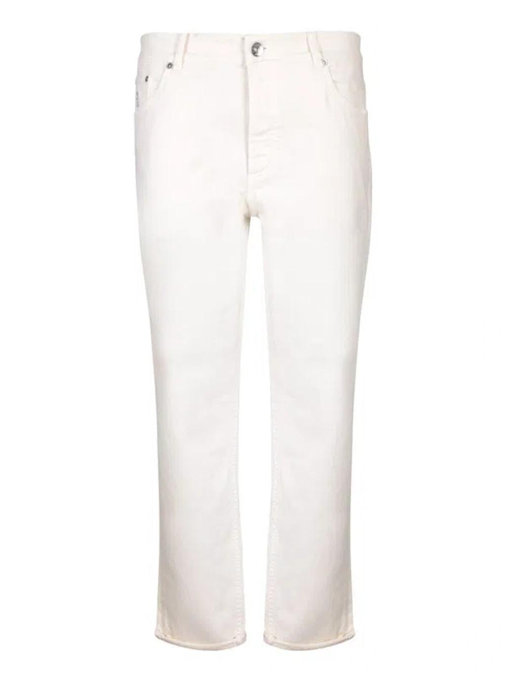 BRUNELLO CUCINELLI Trousers In White Product Image