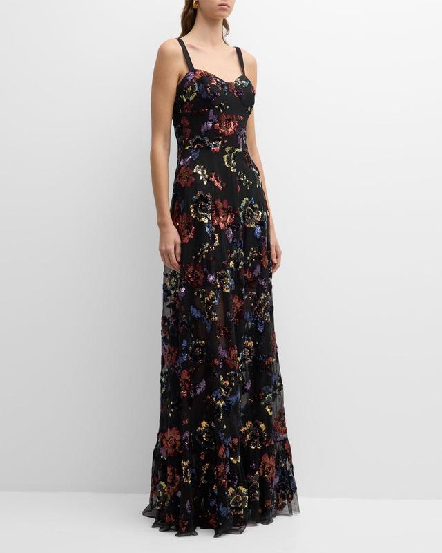 Womens Anabel Sequin Mesh Maxi Dress Product Image