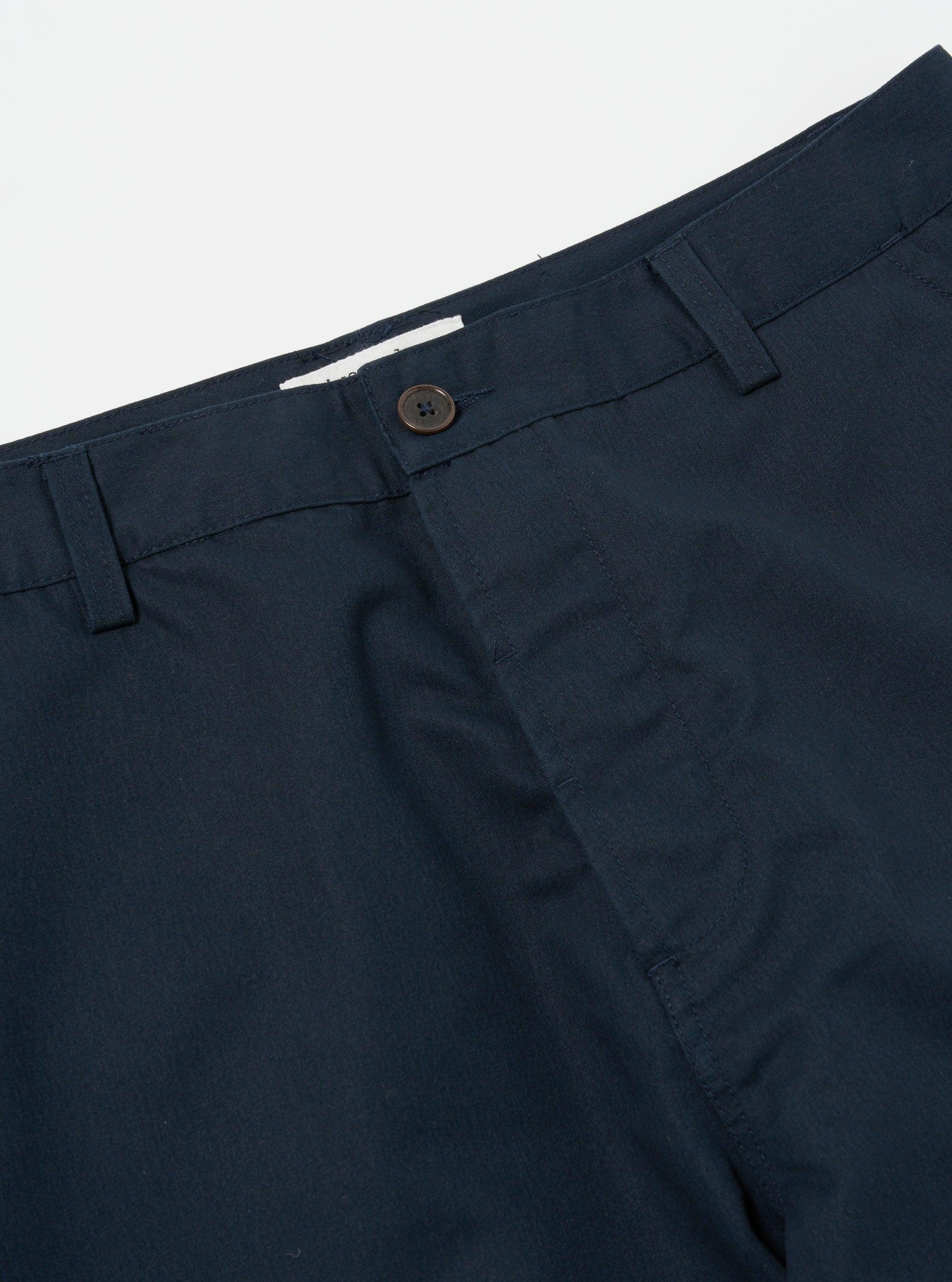 Universal Works Military Chino in Navy Brushed Polytech Product Image