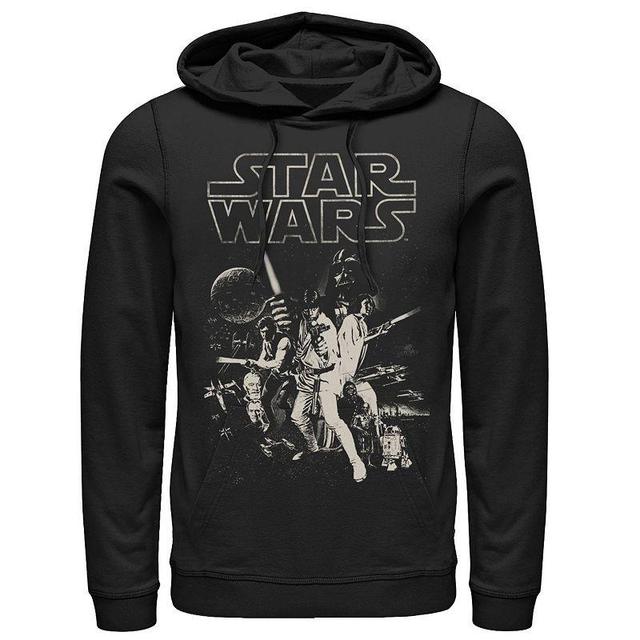 Mens Star Wars Vintage Style Group Shot Logo Graphic Pullover Hoodie Product Image