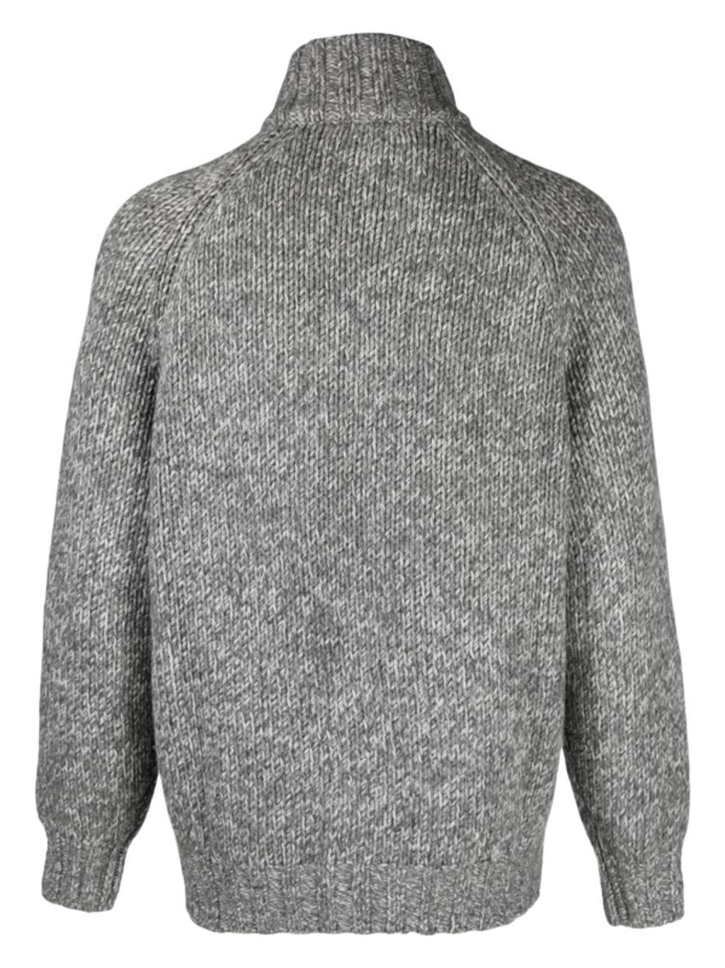 Raglan-sleeves Zip-up Cardigan In Grey Product Image