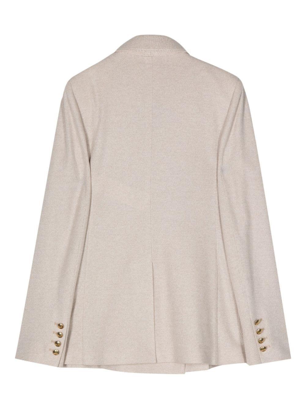 MAX MARA Blazer Doppiopetto In Jersey In Beige Product Image