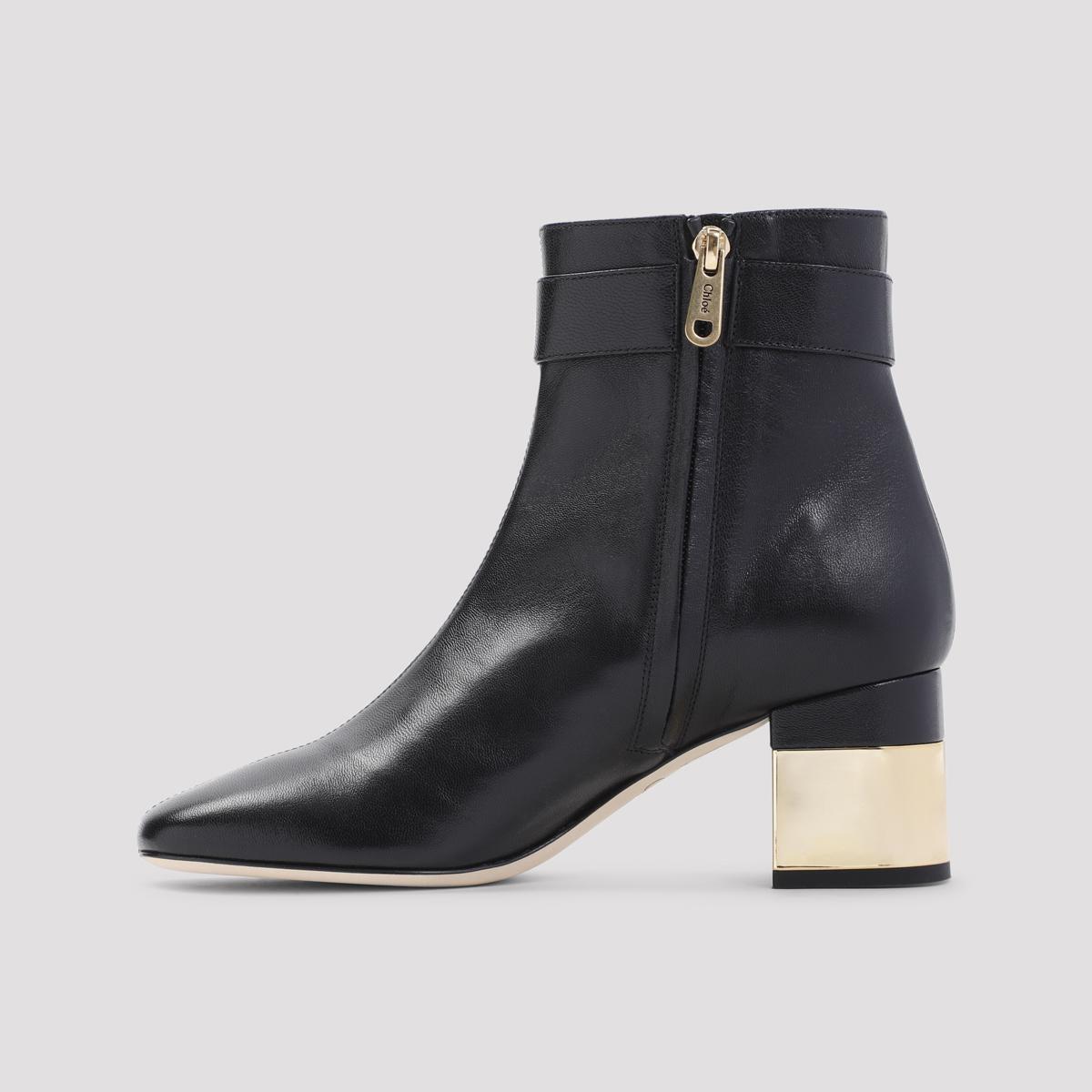 CHLOÉ Black Nappa Leather Alize Boots Product Image