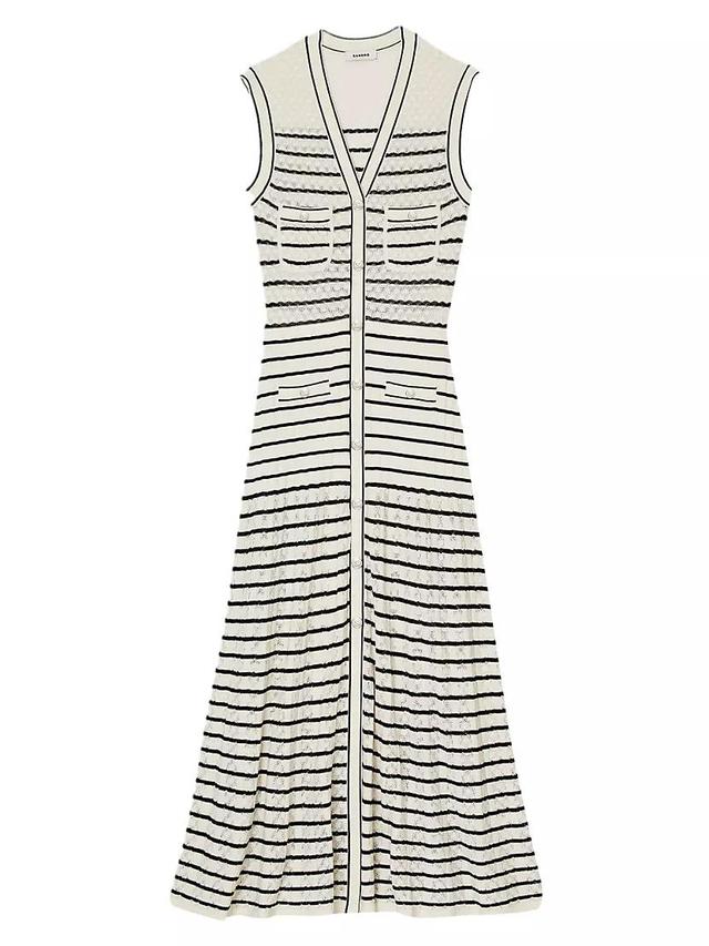 Striped Knit Midi Dress Product Image