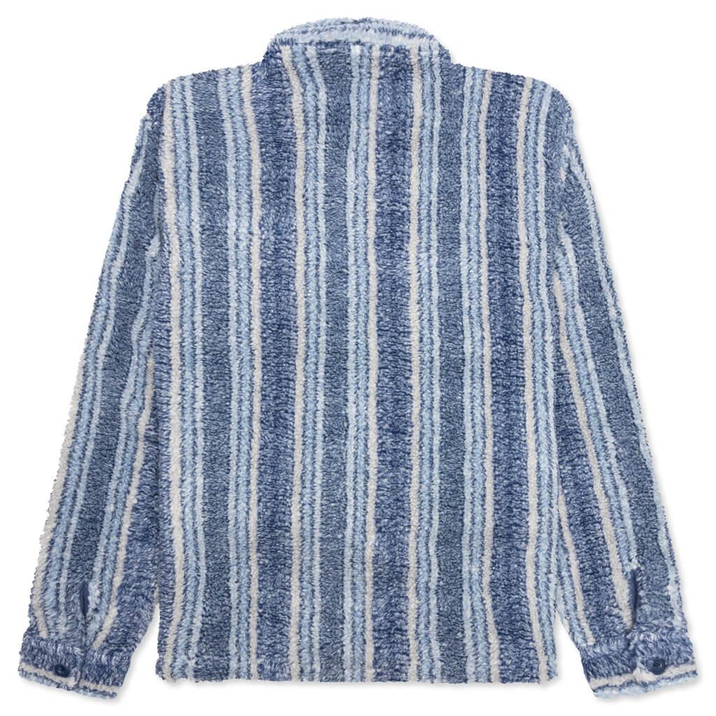 Stripe Sherpa Shirt - Indigo Male Product Image