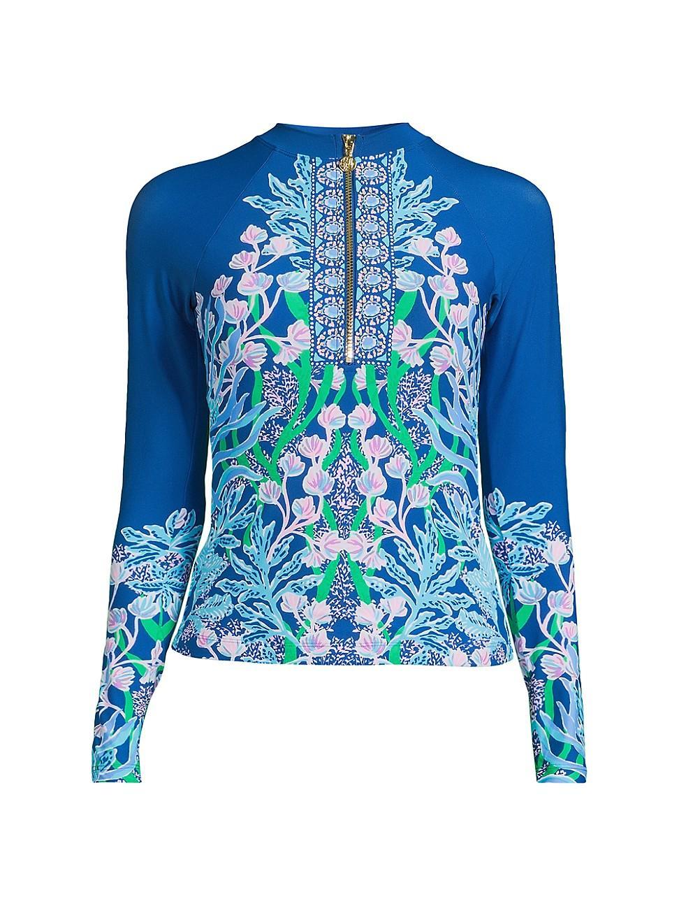 Womens Nayte Floral Zip Rashguard Product Image