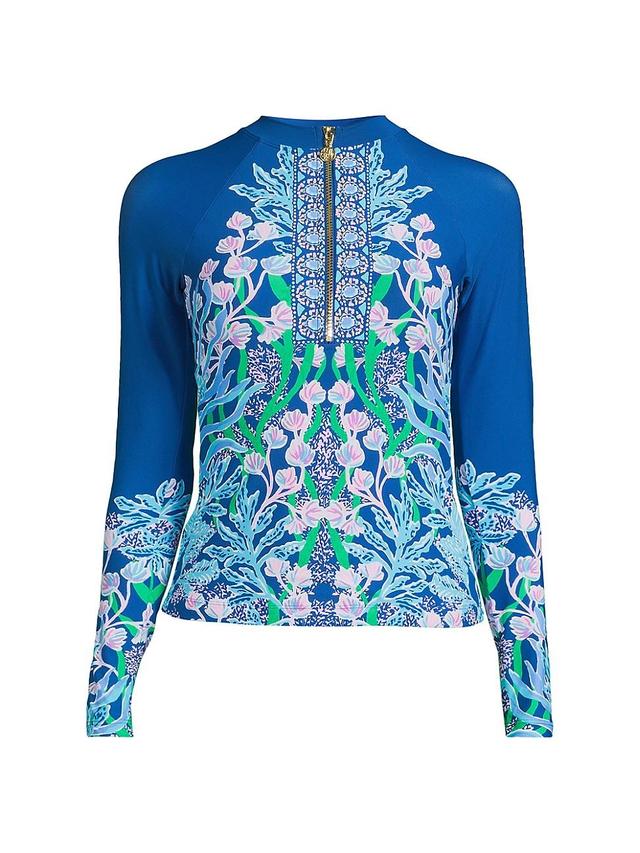 Womens Nayte Floral Zip Rashguard Product Image