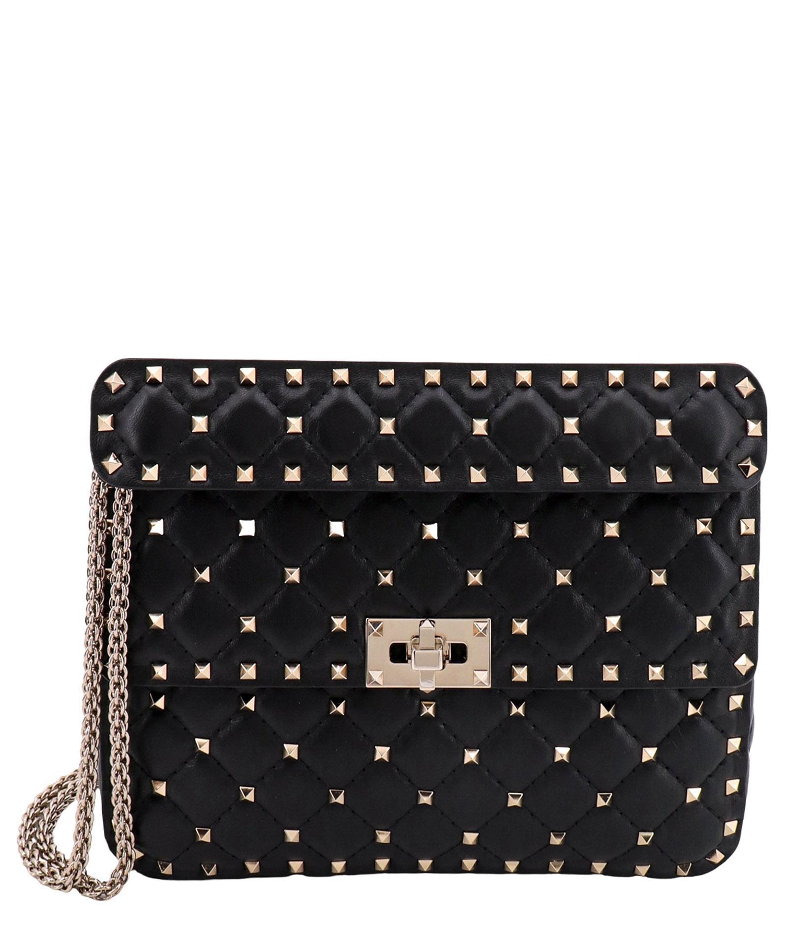 Rockstud Spike Shoulder Bag In Black Product Image