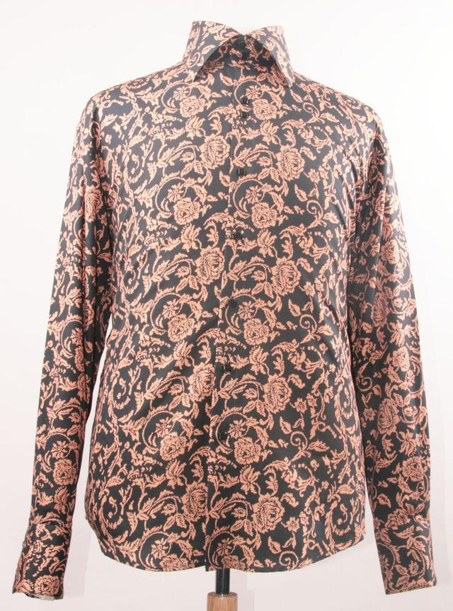 Dress Shirt Regular Fit Paisley Pattern In Tan Product Image