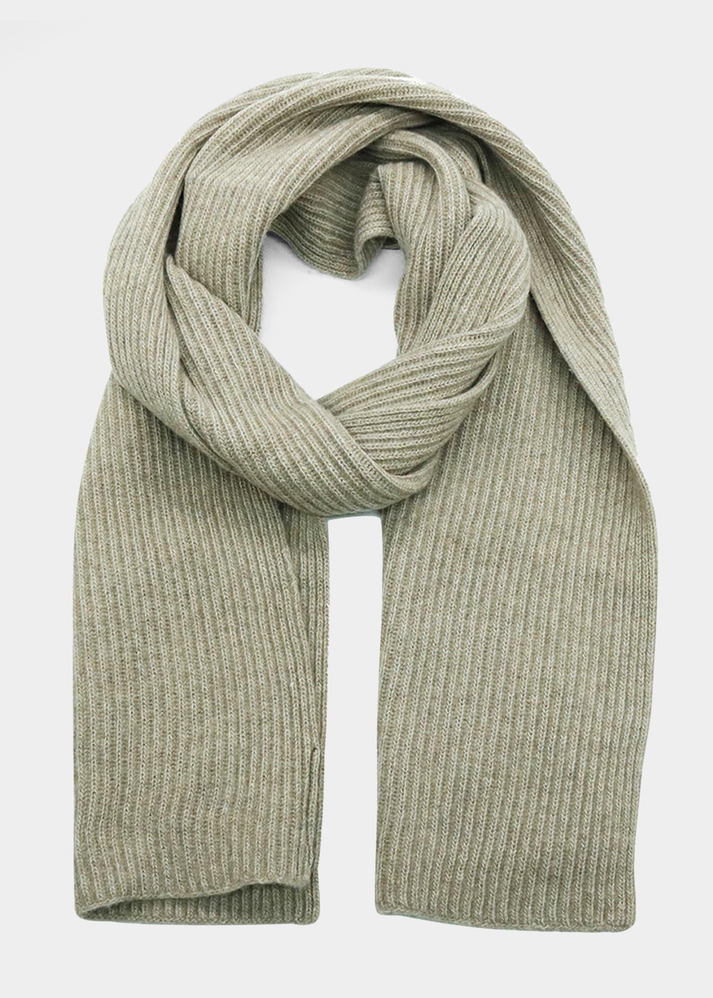 Mens Rib Cashmere Scarf Product Image