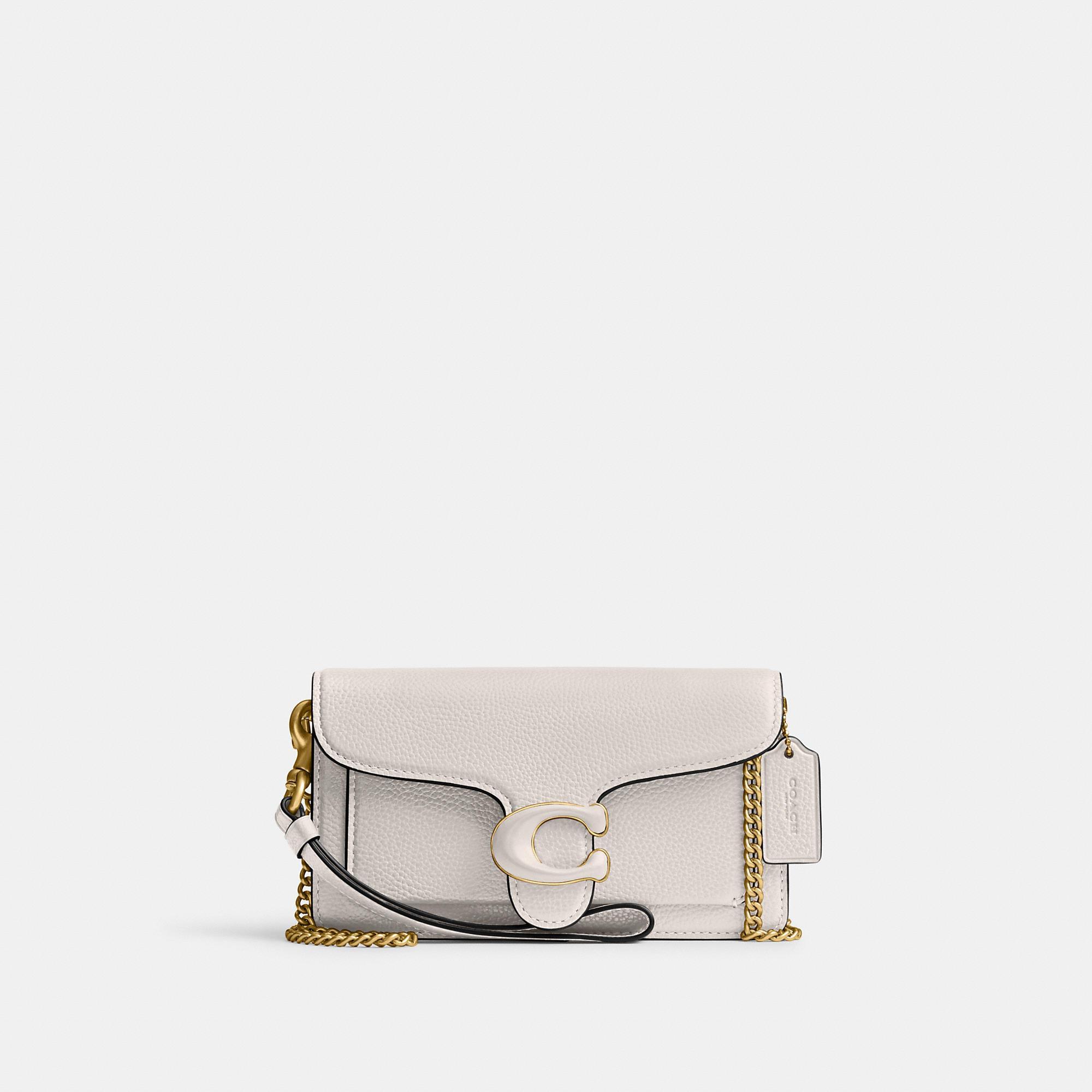 COACH Tabby Solid Polished Pebble Convertible Gold Chain Wristlet Crossbody Bag Product Image