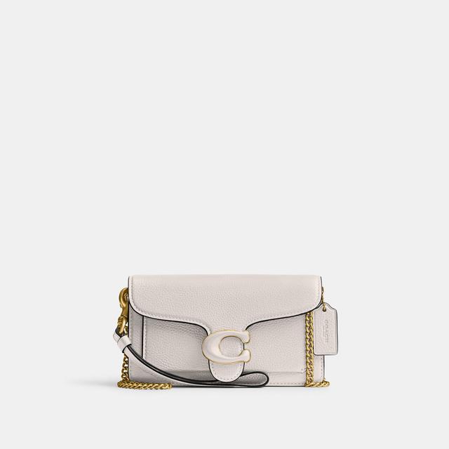 COACH Solid Polished Pebble Tabby Convertible Gold Chain Wristlet Crossbody Bag Product Image