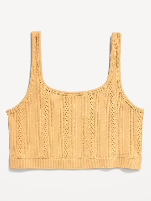 Seamless Cable-Knit Bralette Product Image