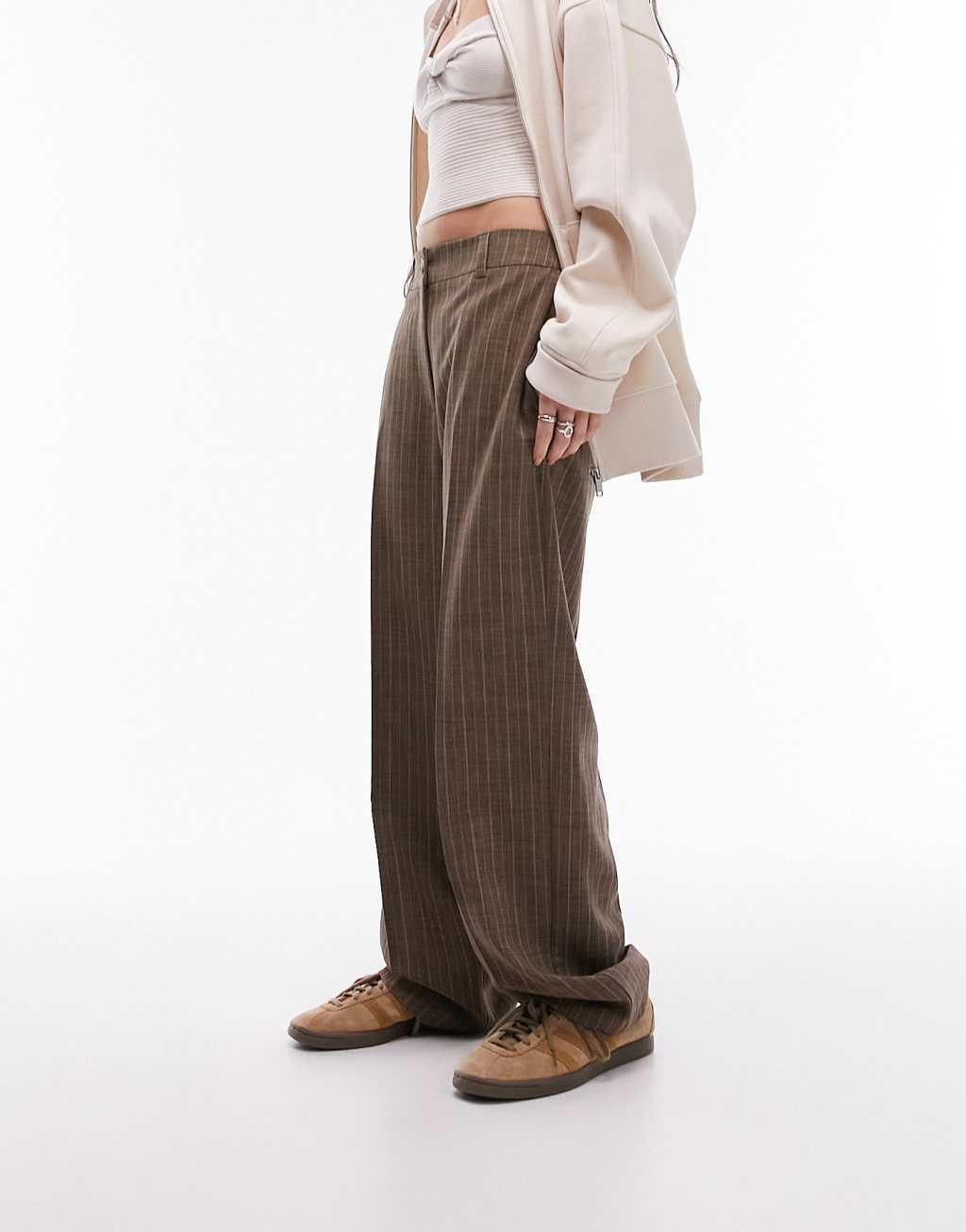 Topshop stripe low slung pants Product Image