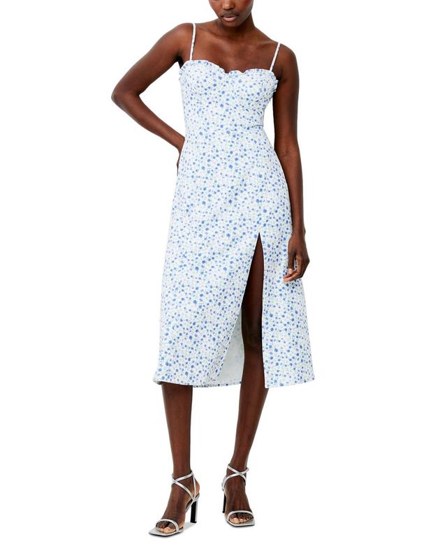 French Connection Womens Camille Echo Floral-Print Midi Dress - Summer White Product Image