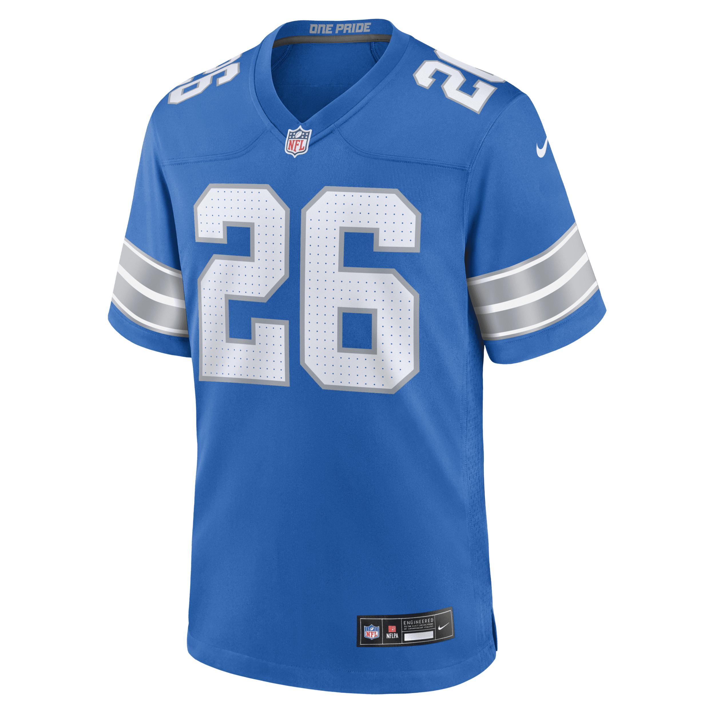 Jahmyr Gibbs Detroit Lions Nike Men's NFL Game Football Jersey Product Image