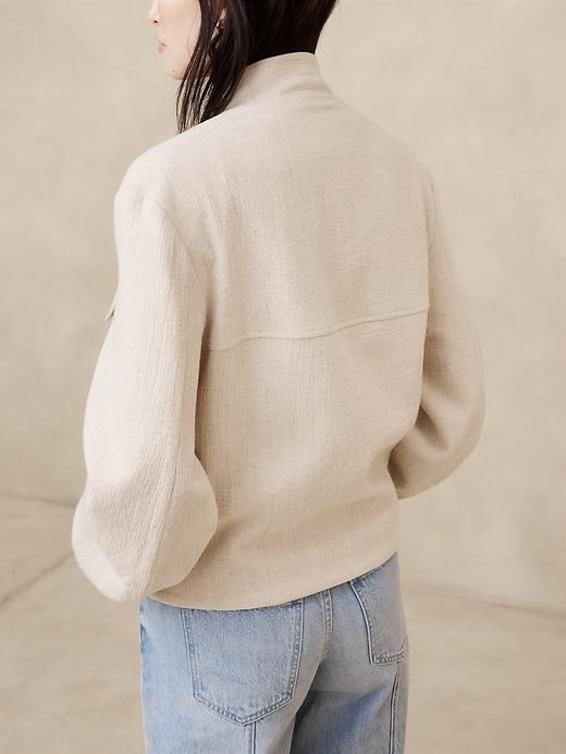 Bella Cotton-Linen Bomber Jacket Product Image