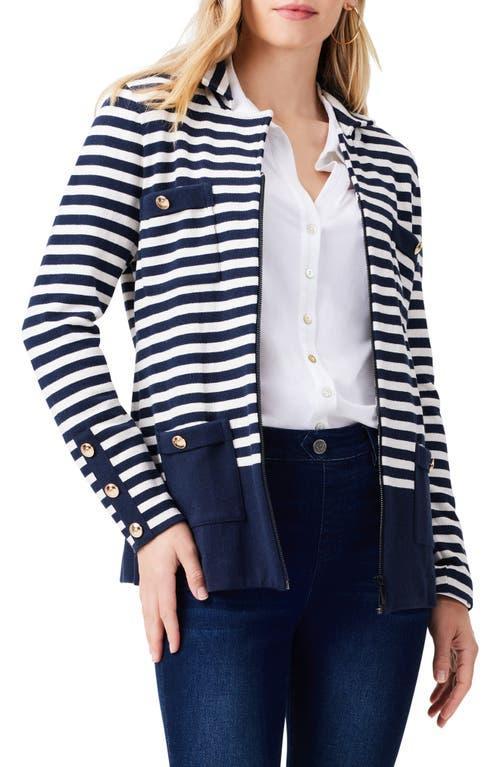 NIC+ZOE City Charm Stripe Sweater Jacket Product Image