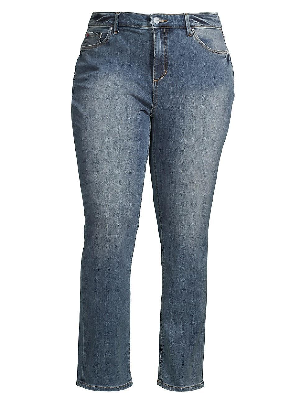 Womens High-Rise Straight-Leg Jeans product image