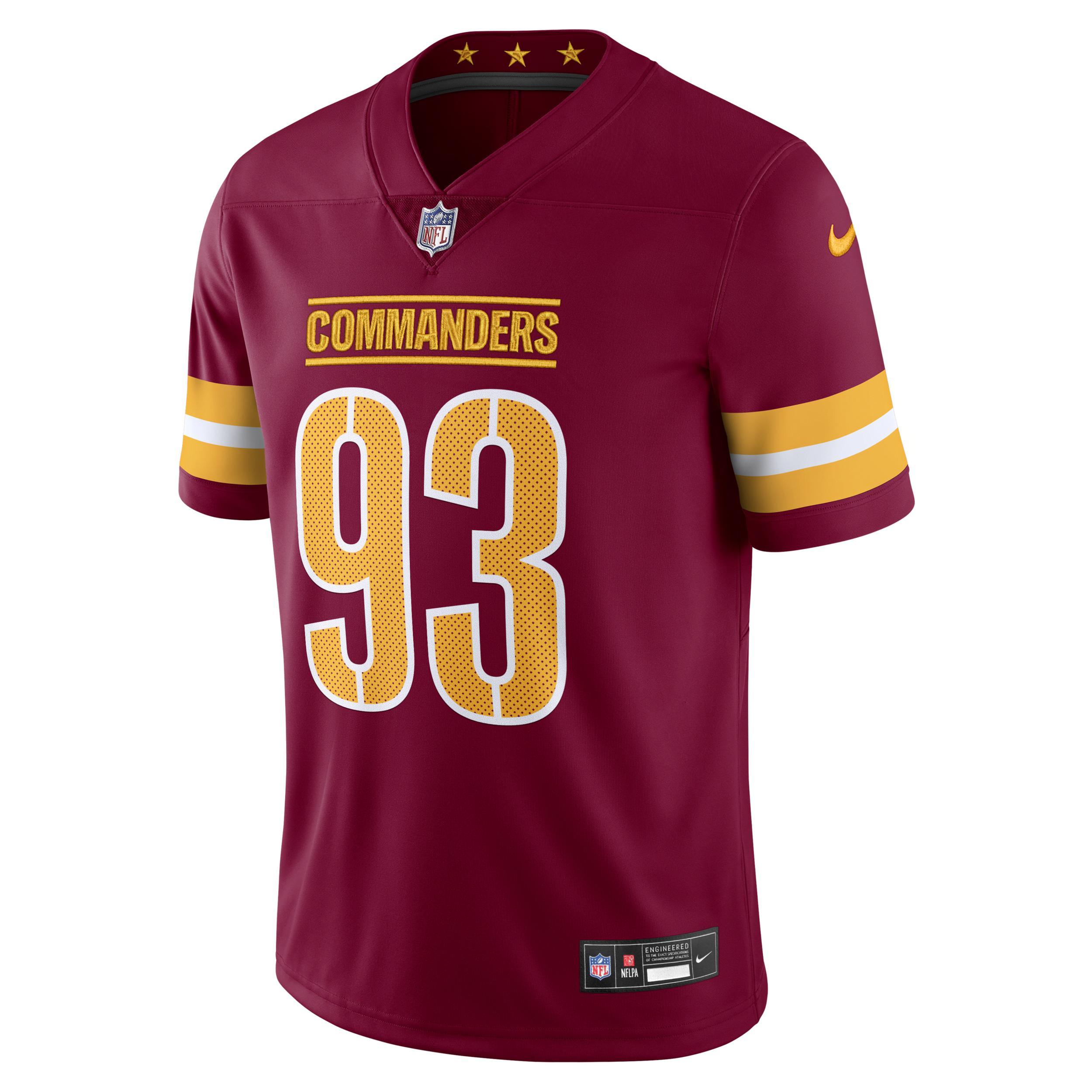 Mens Nike Jonathan Allen Burgundy Washington Commanders  Vapor Untouchable Limited Jersey Product Image