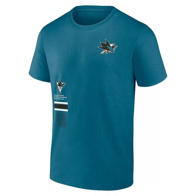 Mens Fanatics Branded Teal San Jose Sharks Represent T-Shirt Product Image