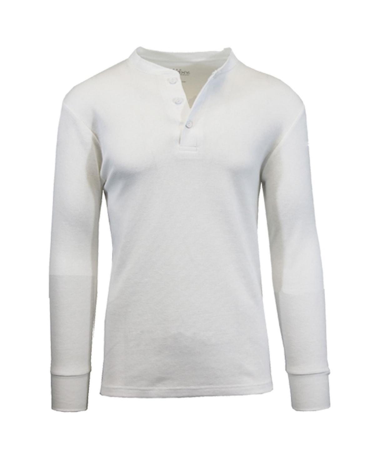 Galaxy By Harvic Mens Long Sleeve Thermal Henley Tee Product Image