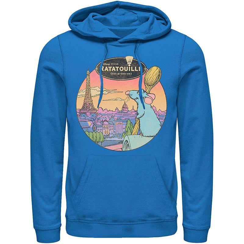 Mens Disney / Pixar Ratatouille Over Look Paris Hoodie Blue Product Image