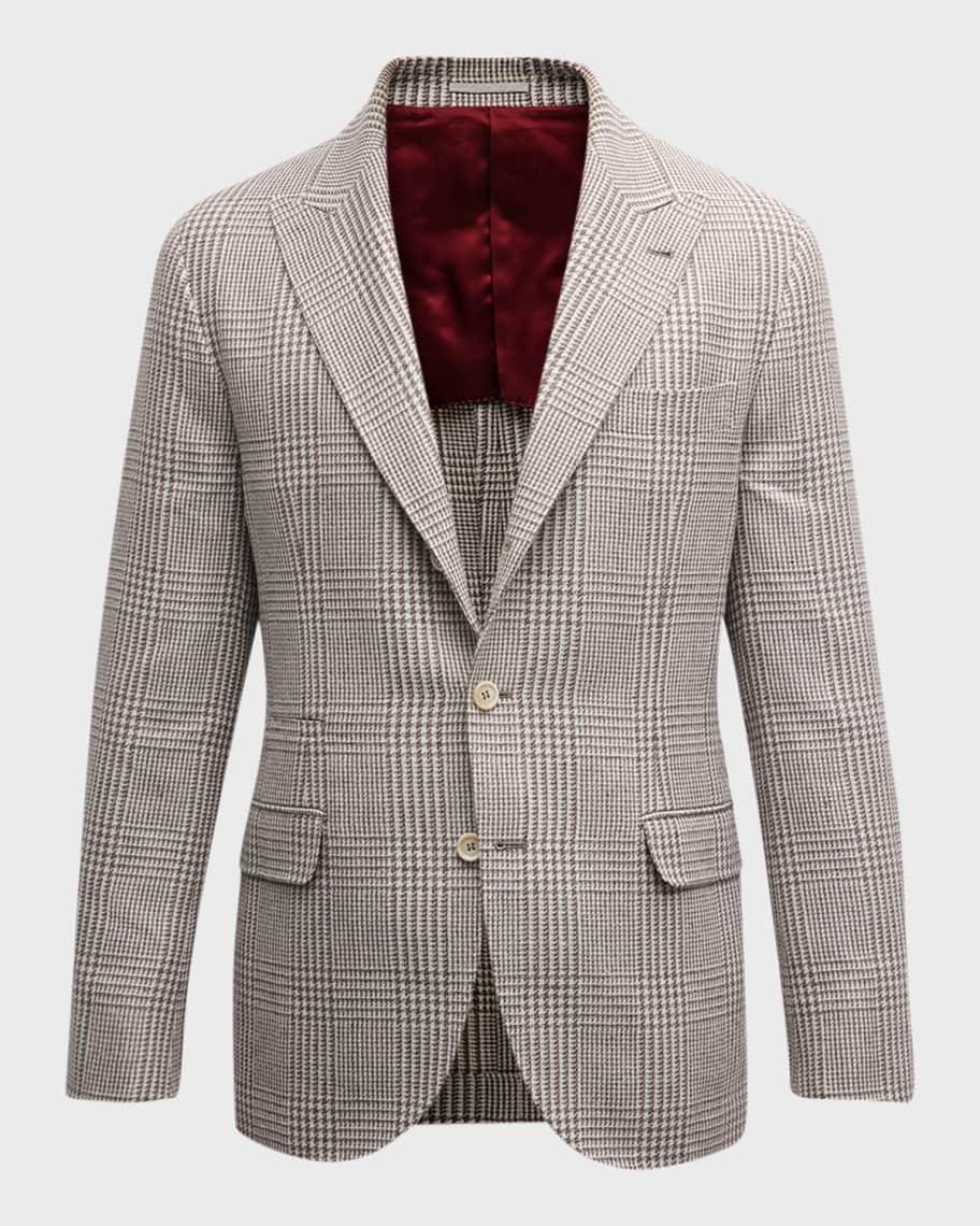 Men's Glen Plaid Peak Lapel Sport Coat Product Image