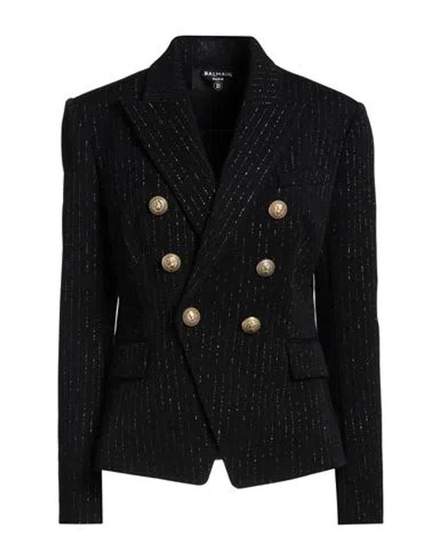 BALMAIN Black Double-breasted Jacket Product Image