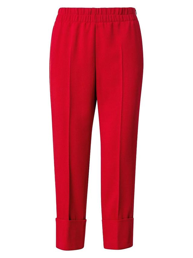 Womens Virgin Wool Cropped Trousers Product Image