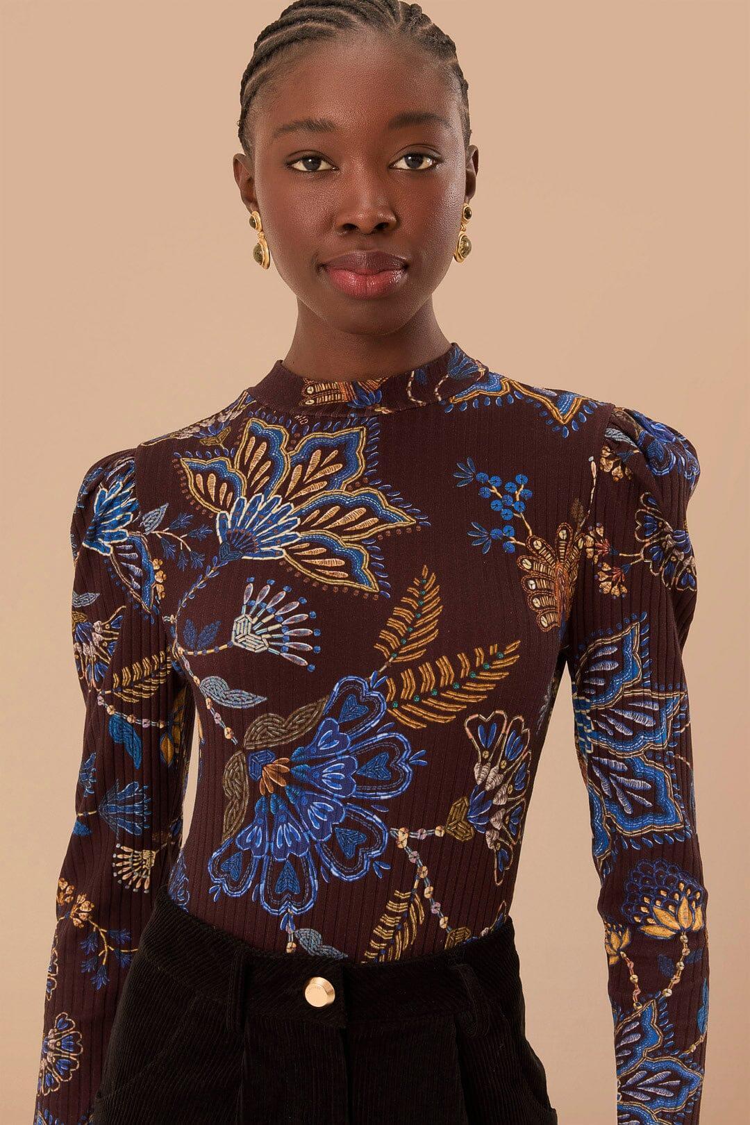 Brown Embroidered Garden Bodysuit Product Image