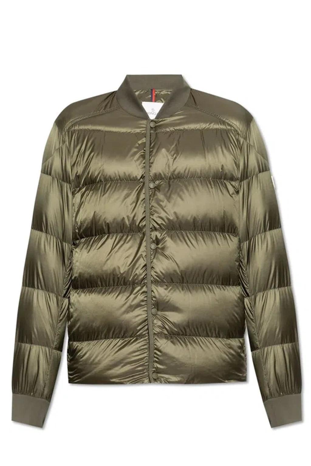 MONCLER Bazena Short Down Jacket In 823 Green Product Image