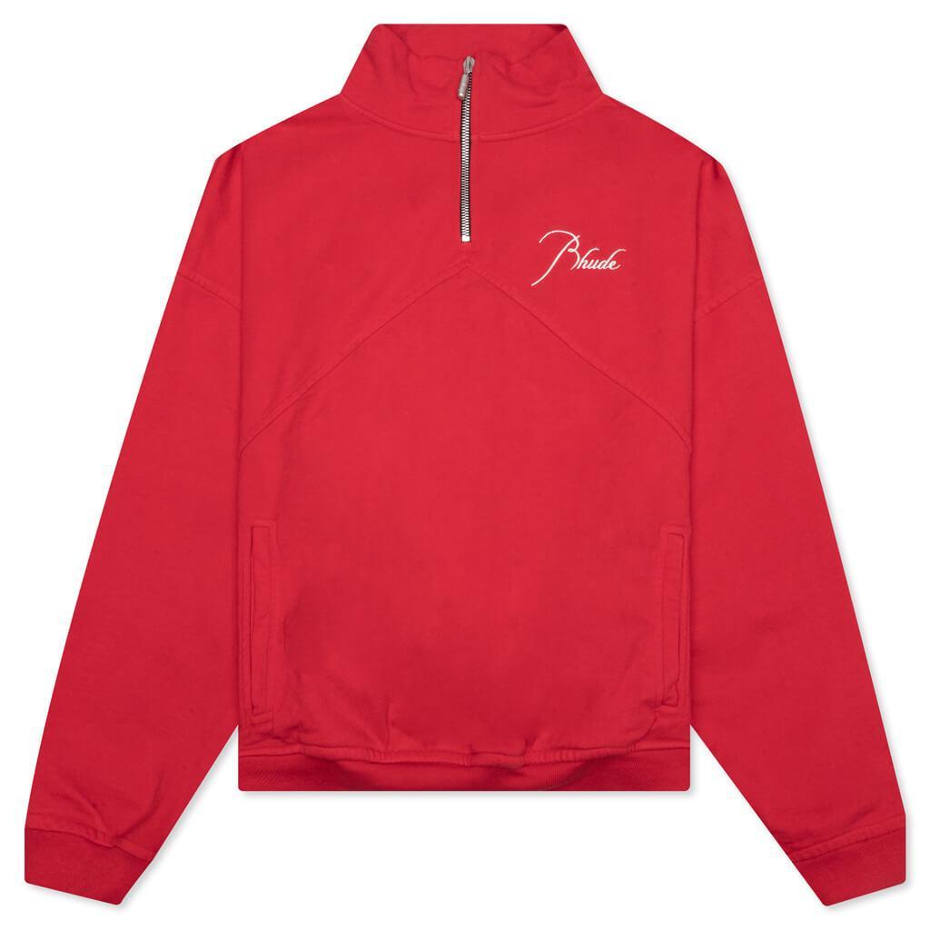 Quarter Zip - Cherry Red Male Product Image