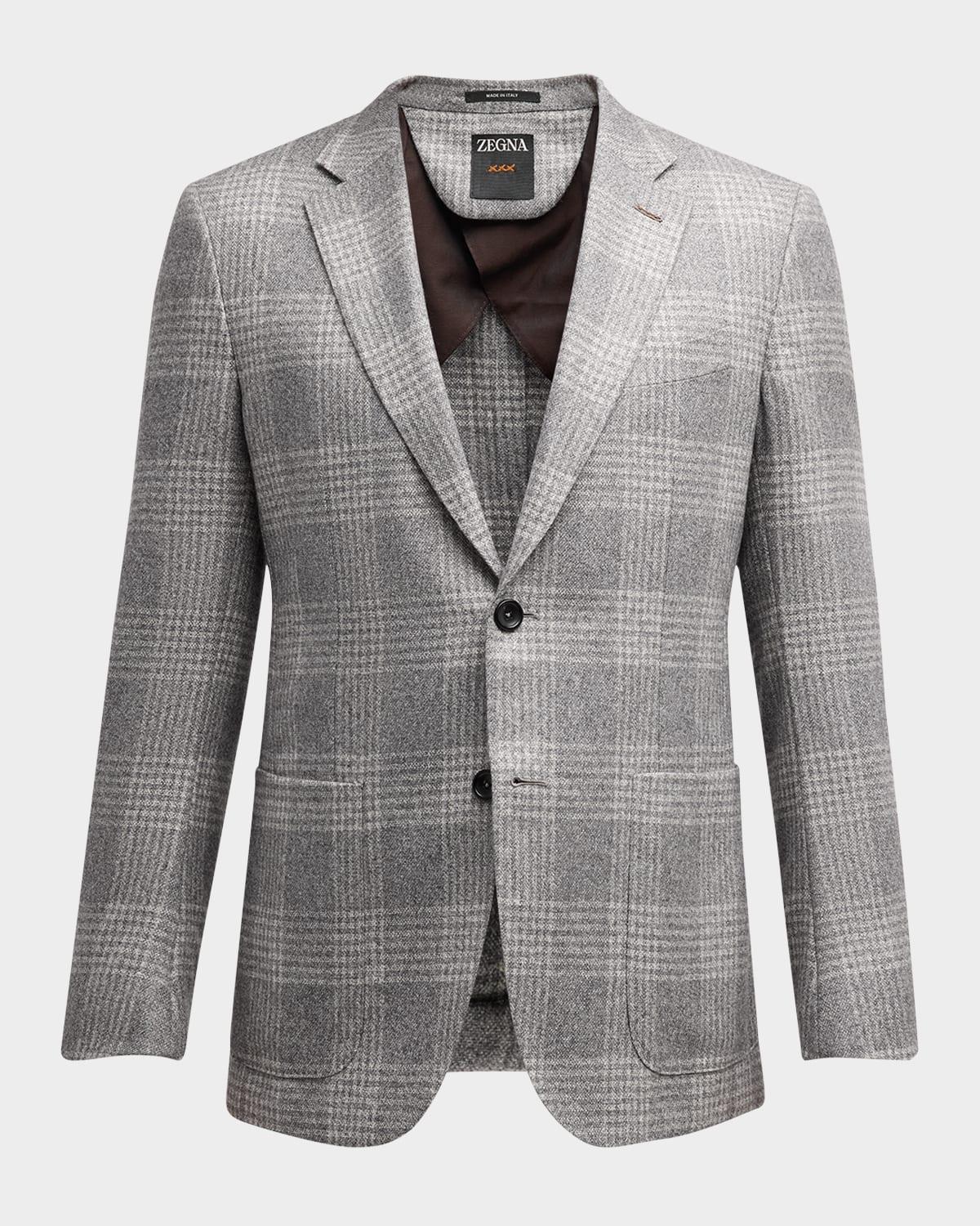 Mens Silk-Cashmere Plaid Sport Coat Product Image