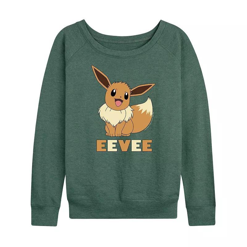 Womens Pokemon Eevee Lightweight French Terry Sweatshirt Grey Indigo Product Image