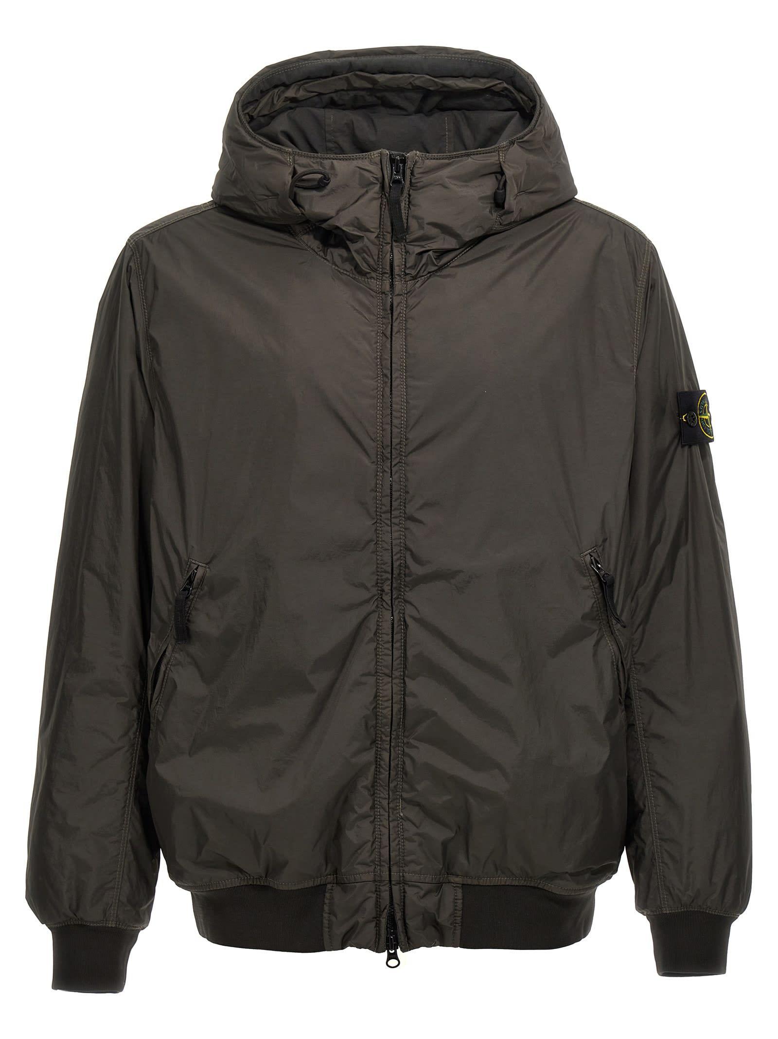 STONE ISLAND Garment Dyed Crinkle Reps R-ny Down Jacket In Grey Product Image