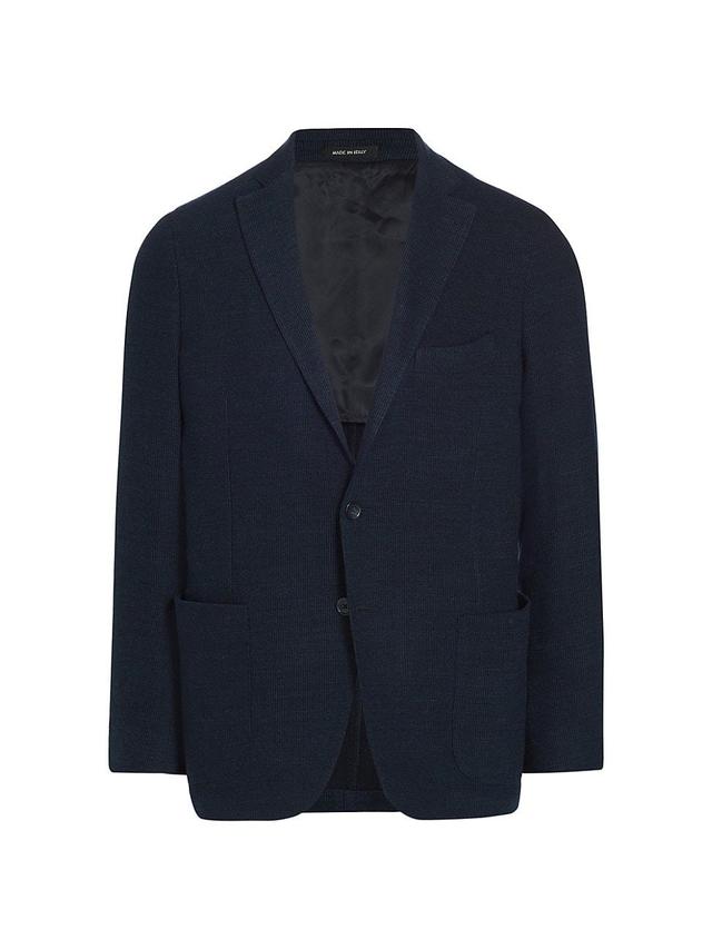 Mens COLLECTION Rib-Knit Wool-Blend Single-Breasted Sport Coat Product Image