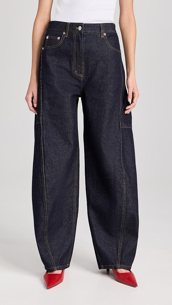 Tibi Indigo Denim Sid Jeans | Shopbop Product Image