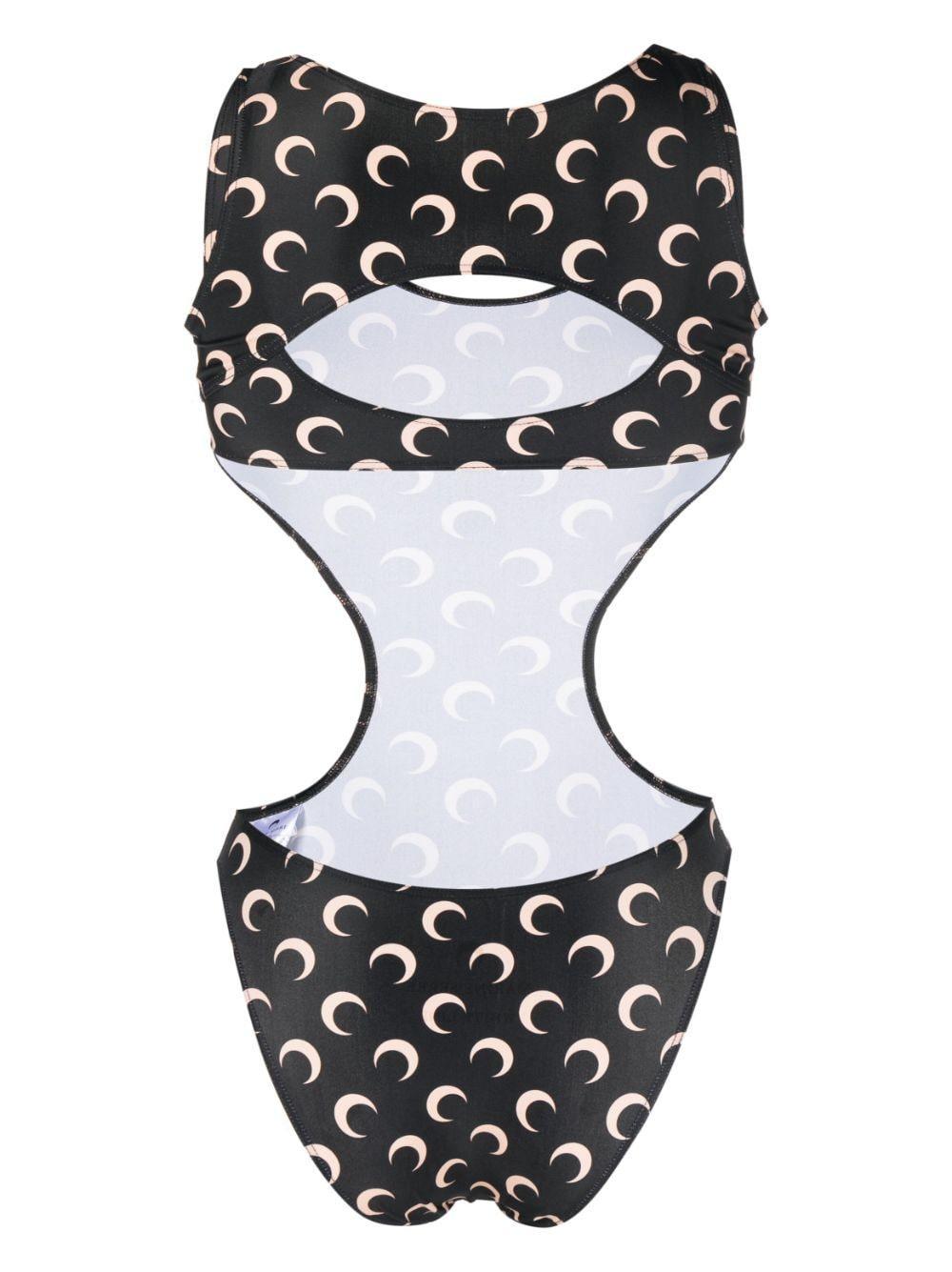 all-over logo-print cut-out swimsuit Product Image