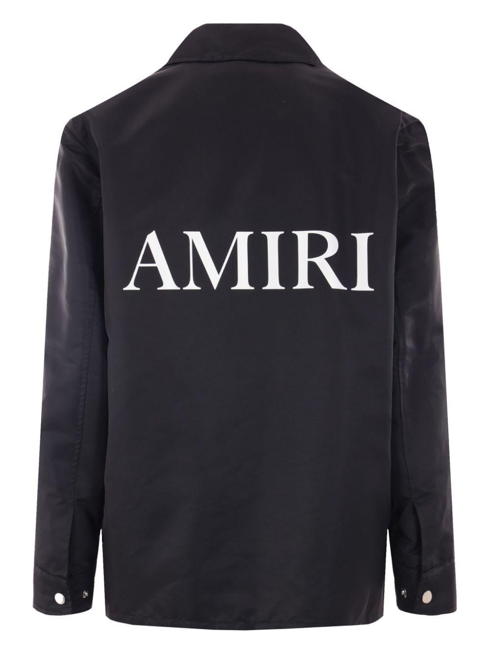 Ma-print Shirt Jacket In Black Product Image