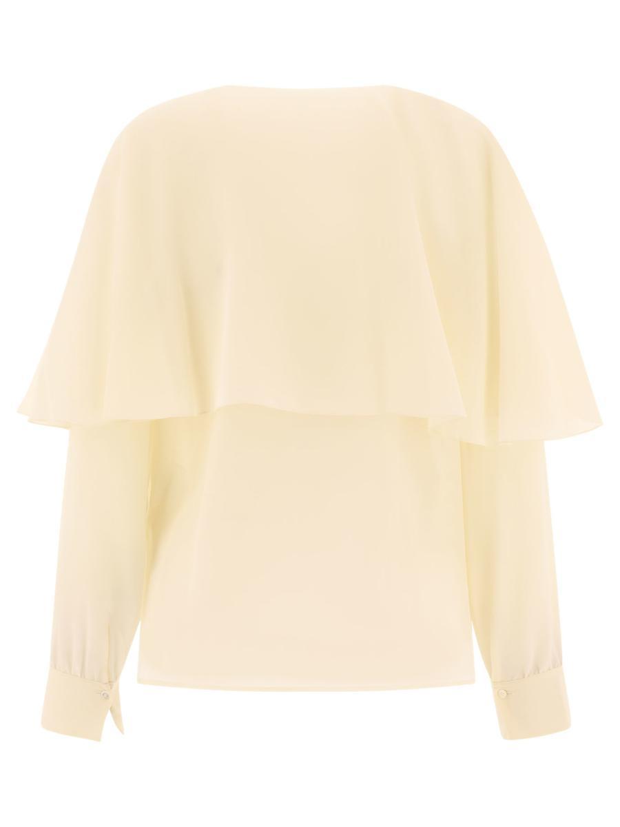 CHLOÉ Silk Georgette Blouse In White Product Image