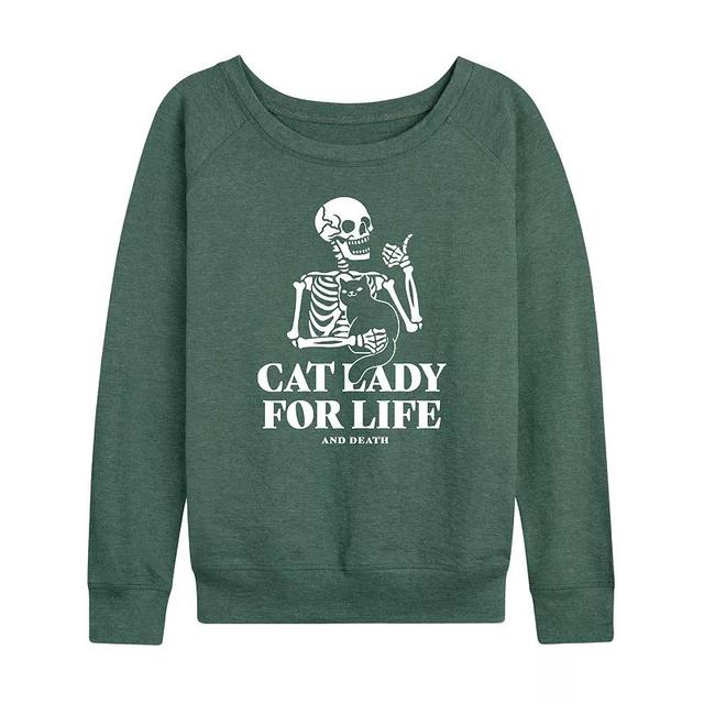 Womens Cat Lady For Life Skeleton Pullover Product Image