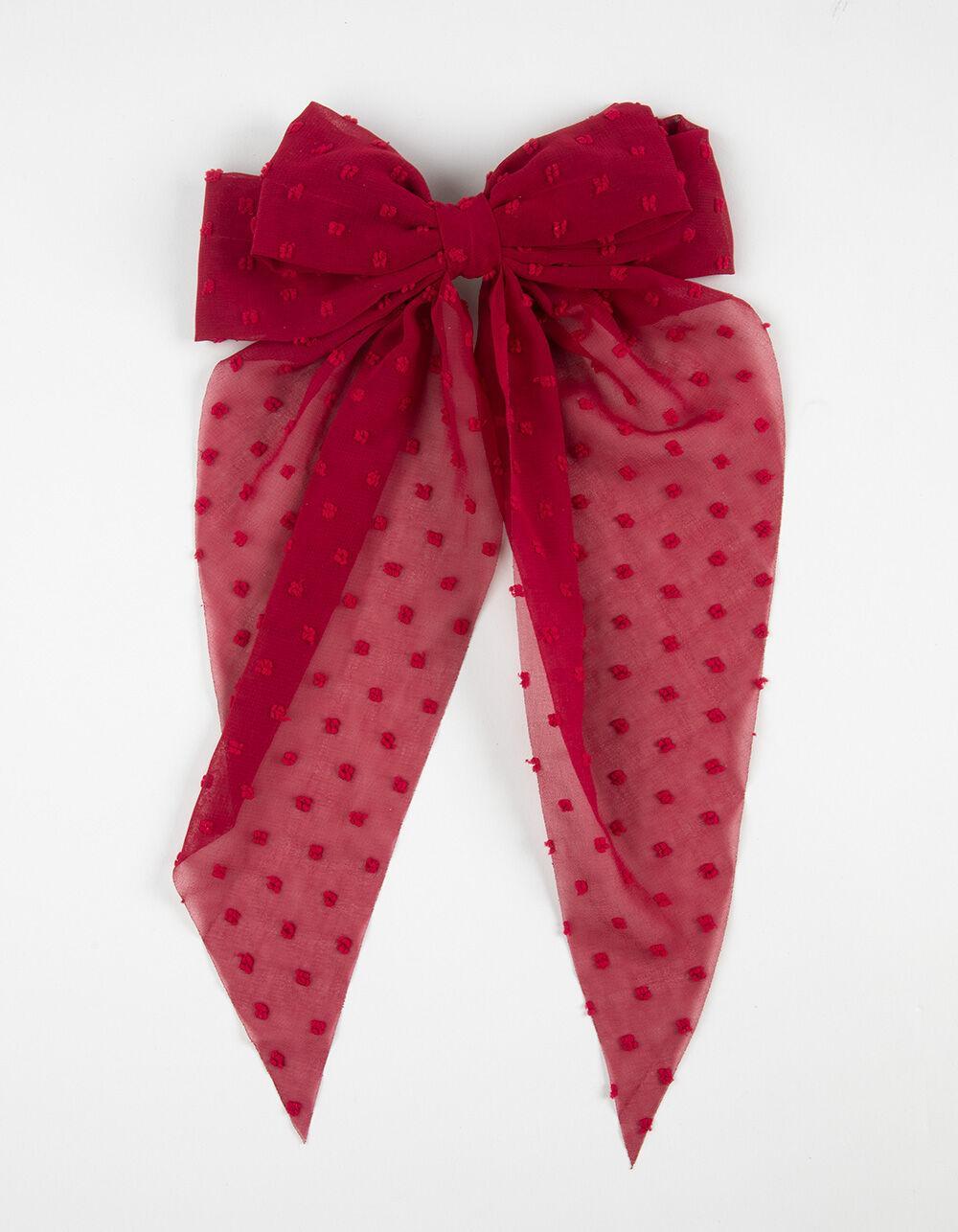 FULL TILT Polka Dot Oversized Bow Hair Clip Product Image