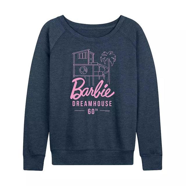 Womens Barbie Dreamhouse 60th Lightweight French Terry Sweatshirt, Girls Grey Indigo Product Image