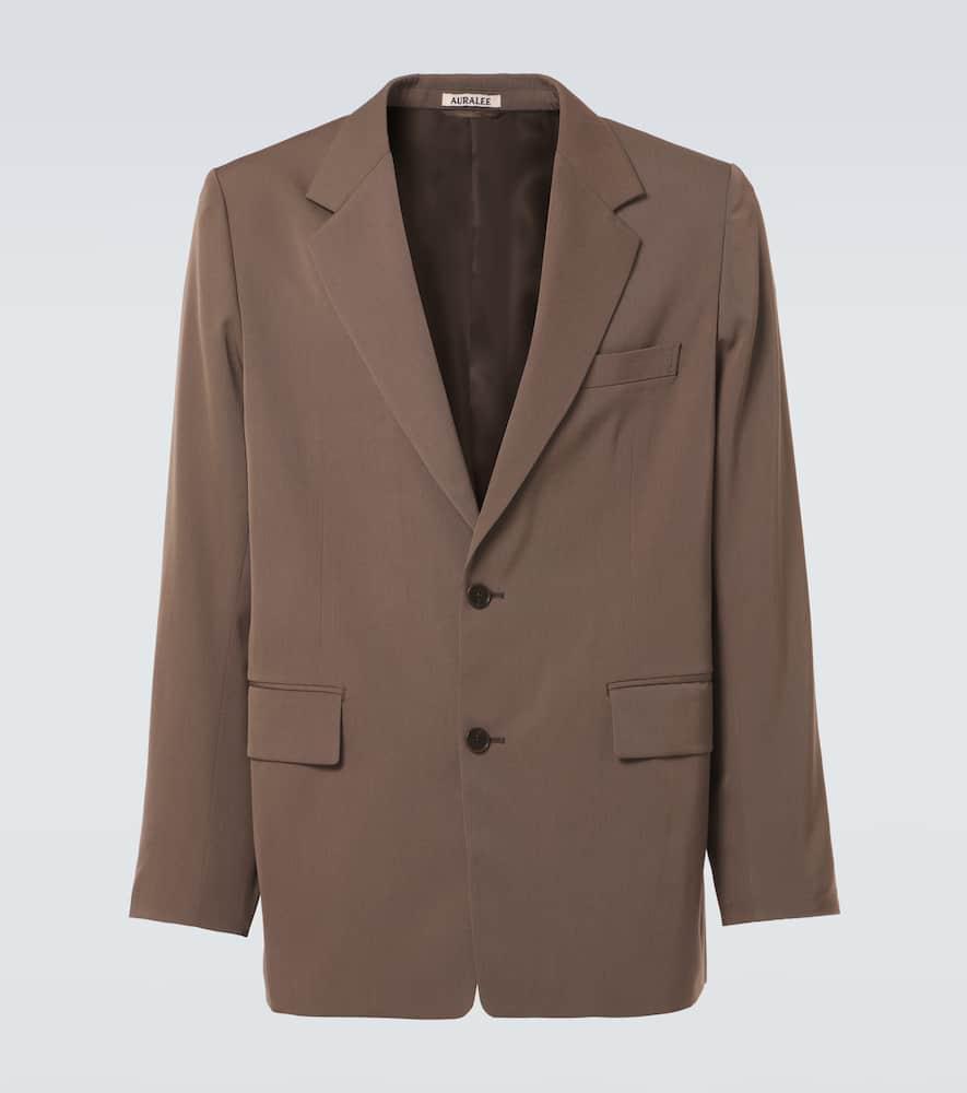 AURALEE Wool Gabardine Blazer In Brown Product Image